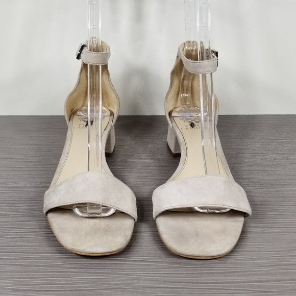 Vince Camuto Sasseta Sandal, Bone Suede, Womens Size 7.5 M / 37.5 - Picture 2 of 12